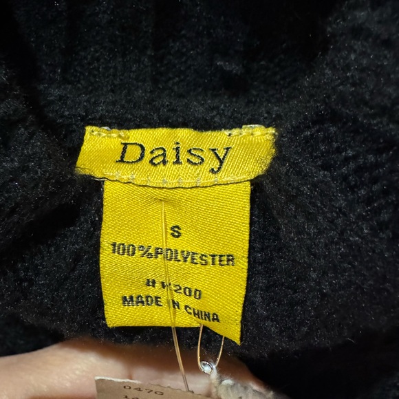 Daisy Multicolor Cable Knit Turtleneck Sweater Dress - Picture 2 of 4